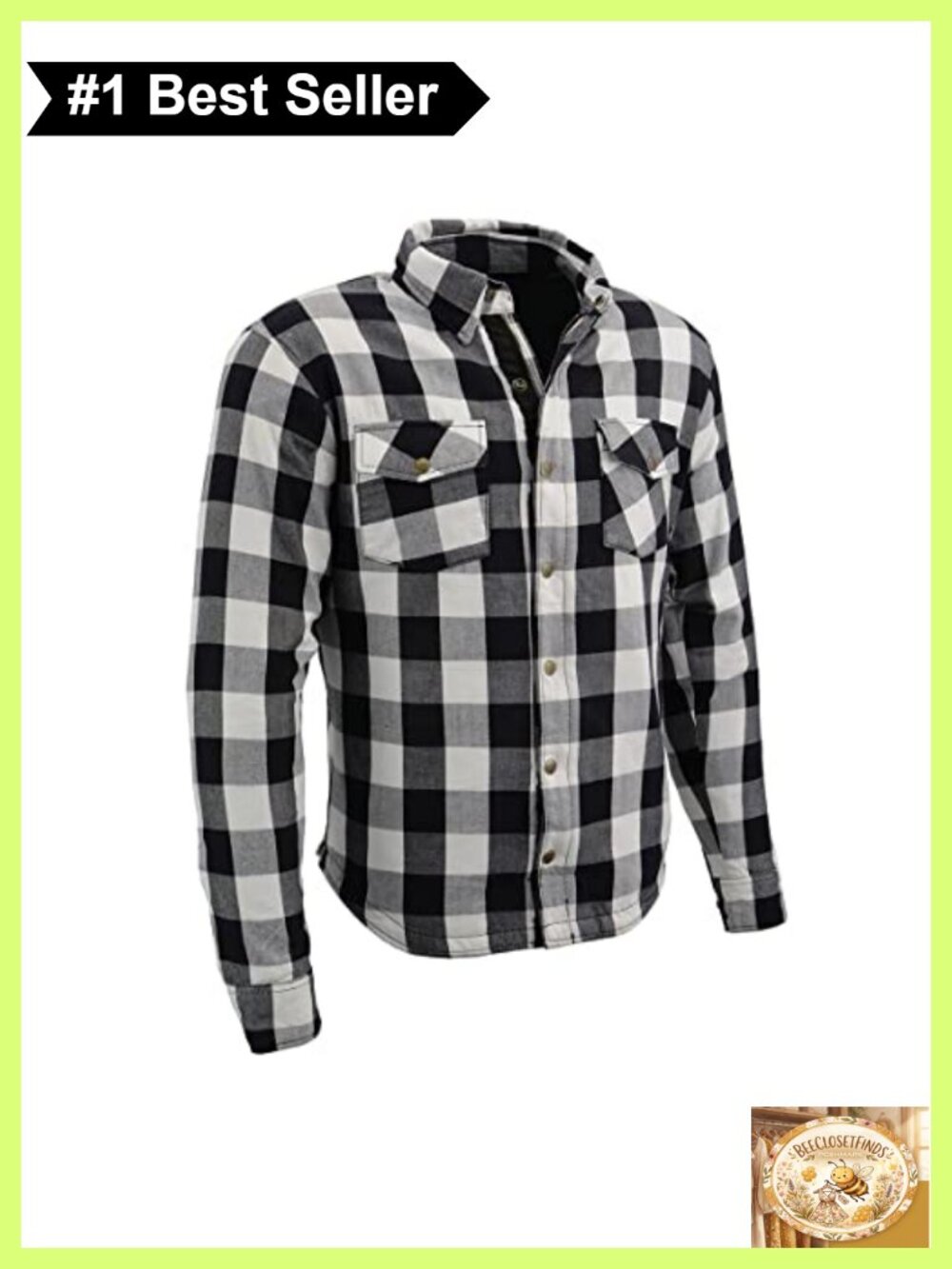 CE Armor Plaid Flannel Biker Shirt Aramid Reinforced Moto Riding